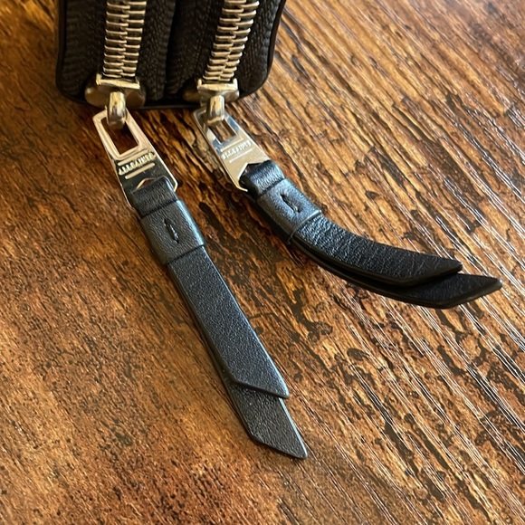 ALLSAINTS Nantes Leather Cardholder Red Snakeskin Leather - Picture 4 of 9